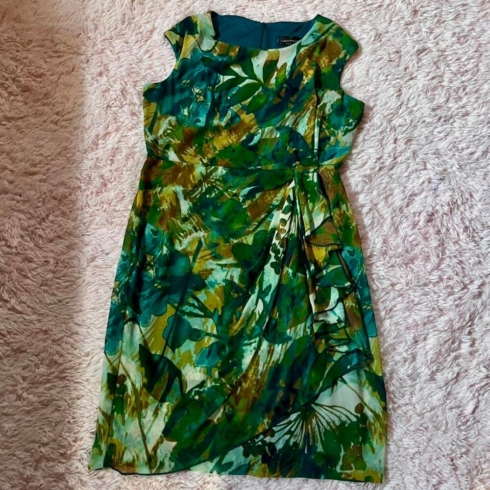Floral Artistic Fairycore Abstract Flowing Goddess Whimsical Draped Sheath Dress